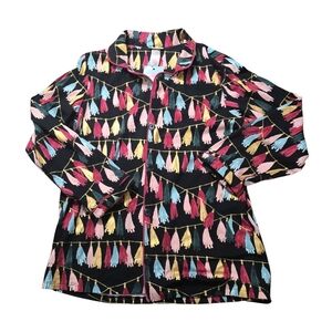 Bed Head Tassel Print Button-Up Pj Top